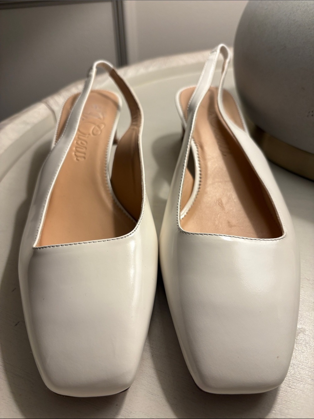 J.CREW   Women's Slingback Square-Toe Flats with Cushioned Insole